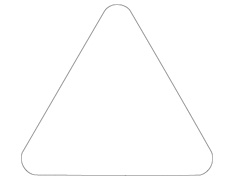 фигурный магнит фишка треугольник